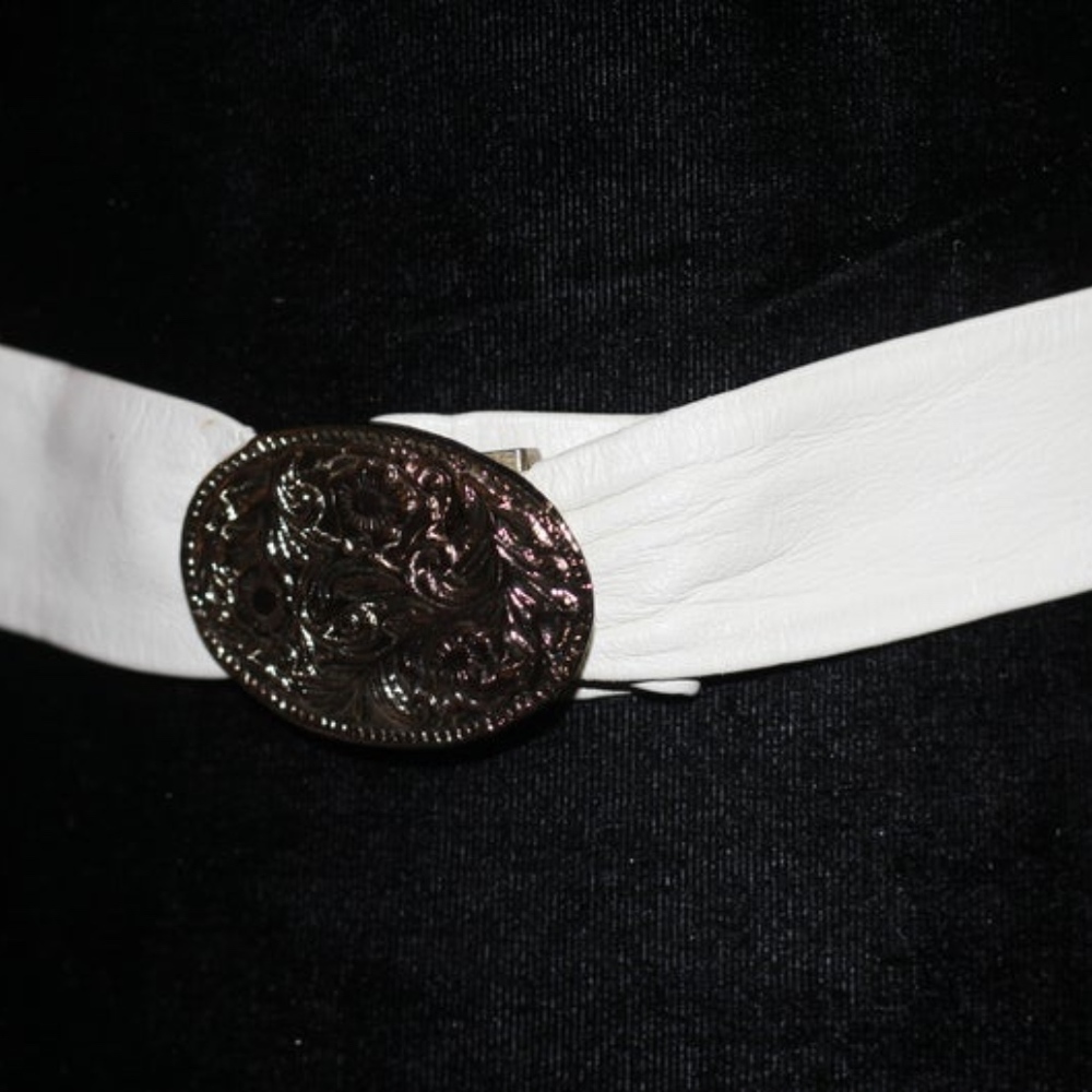 White Belt with Silver Buckle